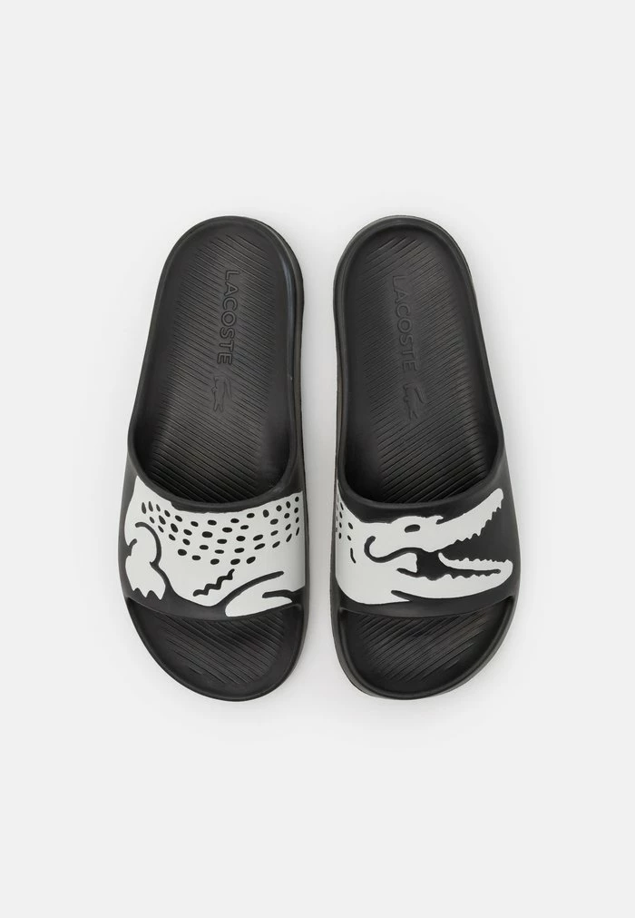 Lacoste CROCO - Pool Slides - Black/white 6 Lacoste CROCO - Pool Slides - Black/white - Image 4