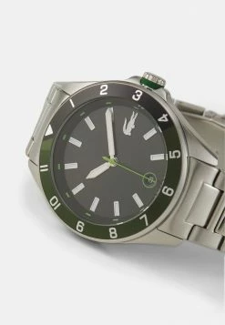 Lacoste TIEBRAKER - Watch - Silver-coloured/green -Lacoste Sales Store 03db2236bf4d45dbbfd777bc010cc2a0