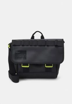 Lacoste OUTDOOR CROC MESSENGER BAG UNISEX - Across Body Bag - Noir/lime