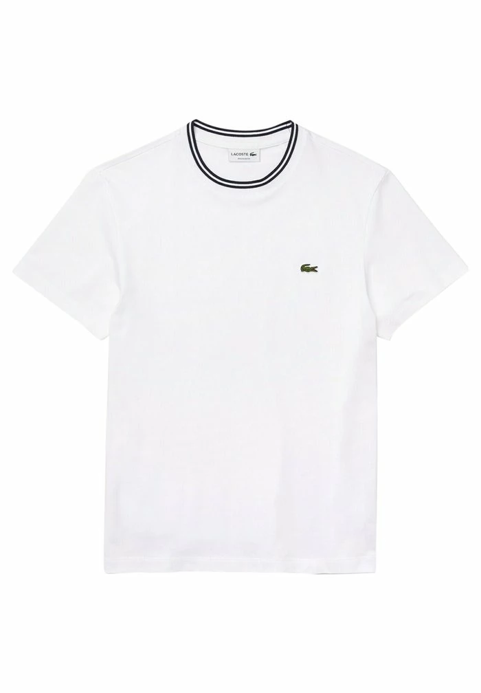 Lacoste Print T-shirt - Blanc / Bleu Marine 6 Lacoste Print T-shirt - Blanc / Bleu Marine - Image 4