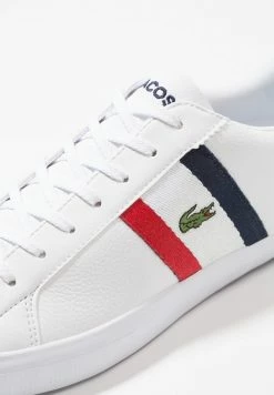 Lacoste LEROND - Trainers - White/red/navy -Lacoste Sales Store 0f49b5f1b3374a358ebb319596cd9250