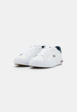 Lacoste POWERCOURT - Trainers - White/navy/red -Lacoste Sales Store 149b84c790ed4ecdbbec5dd5d8682ac3