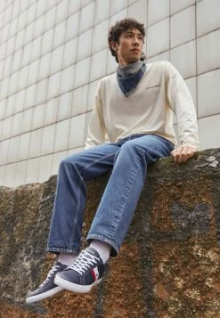 Lacoste LEROND - Trainers - Navy/white