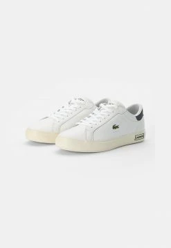 Lacoste POWERCOURT - Trainers - White Dark Green -Lacoste Sales Store 19ac129836bb475b865bcf1171b091fa