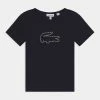 Lacoste Print T-shirt - Navy Blue
