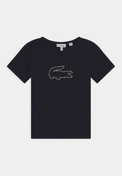 Lacoste Print T-shirt - Navy Blue