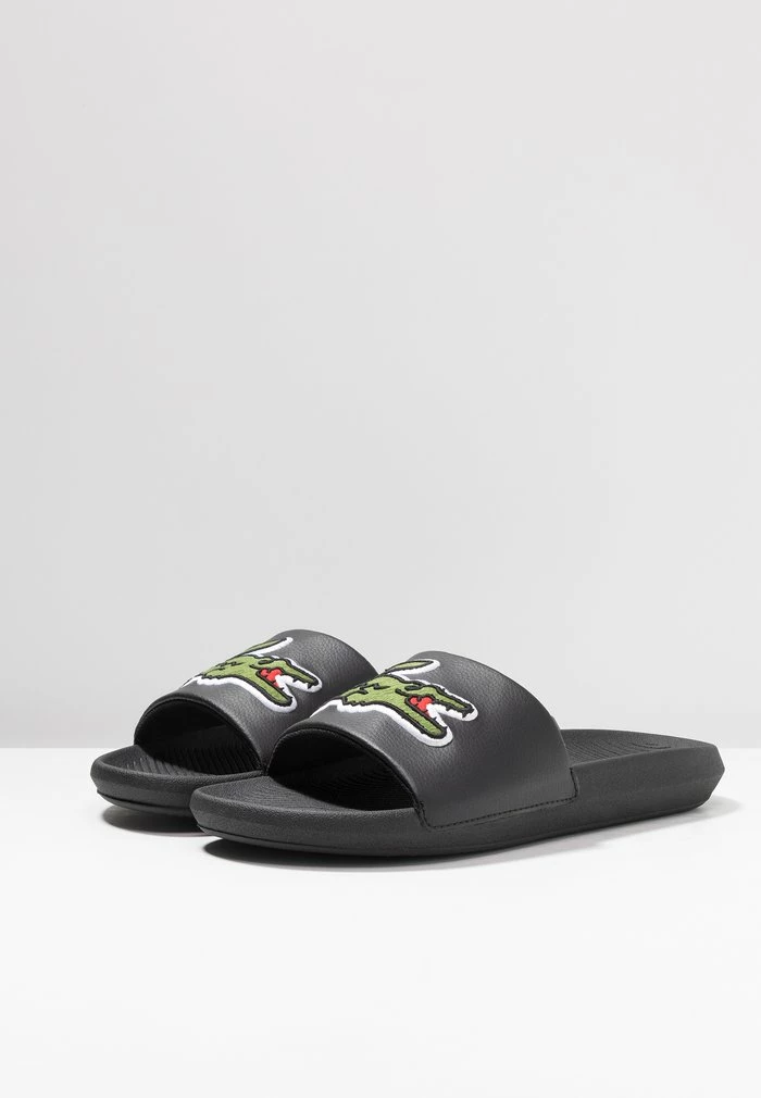 Lacoste CROCO SLIDE - Mules - Black/green 8 Lacoste CROCO SLIDE - Mules - Black/green - Image 6