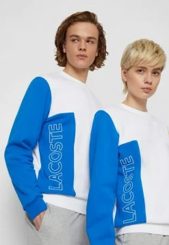 Lacoste UNISEX - Sweatshirt - White/blue Royal/broom/green -Lacoste Sales Store 4a242a34fcbe45dd886ddcf4435c51a2