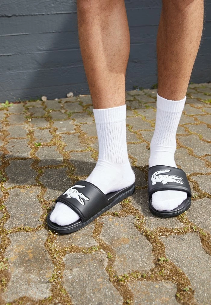 Lacoste CROCO DUALISTE - Mules - Black/white 5 Lacoste CROCO DUALISTE - Mules - Black/white - Image 3