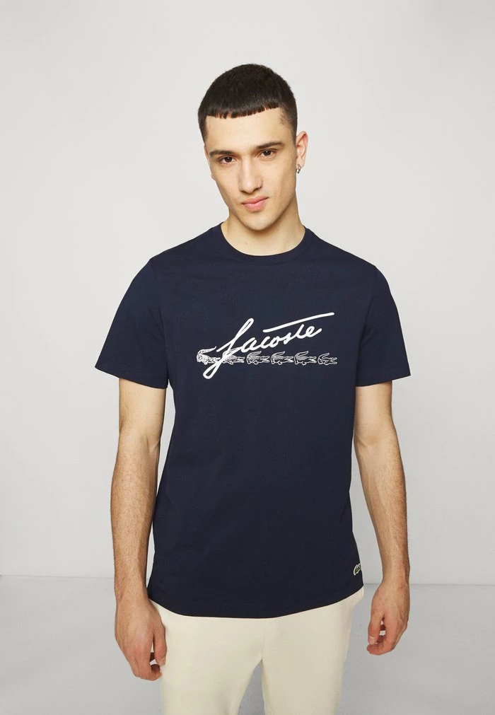 Lacoste Print T-shirt - Navy Blue 5 Lacoste Print T-shirt - Navy Blue - Image 3