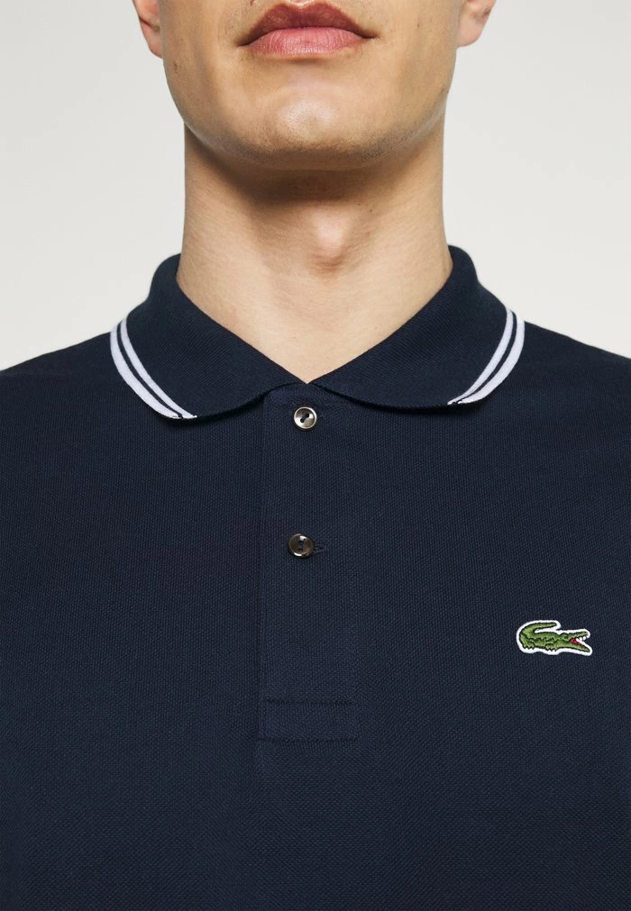 Lacoste Polo Shirt - Navy Blue/white 6 Lacoste Polo Shirt - Navy Blue/white - Image 4