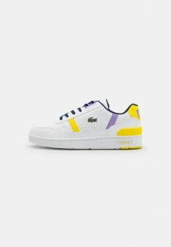 Lacoste T-CLIP UNISEX - Trainers - White/yellow