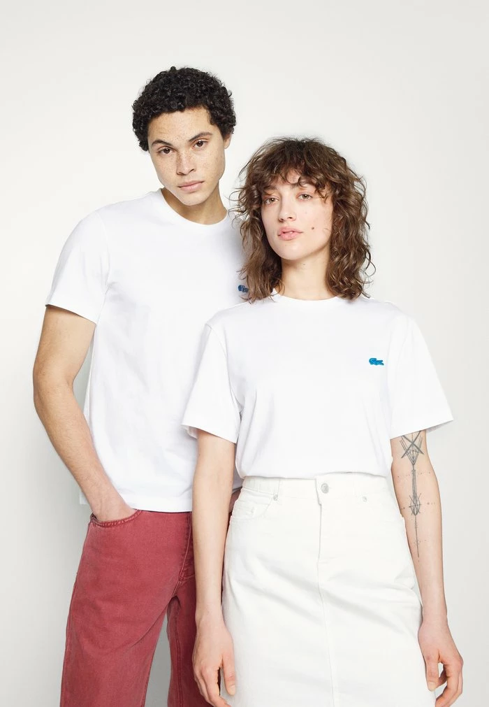 Lacoste UNISEX EXCLUSIVE - Basic T-shirt - White 6 Lacoste UNISEX EXCLUSIVE - Basic T-shirt - White - Image 4