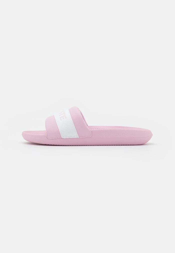 Lacoste CROCO SLIDE - Mules - Light Pink/white 4 Lacoste CROCO SLIDE - Mules - Light Pink/white - Image 2
