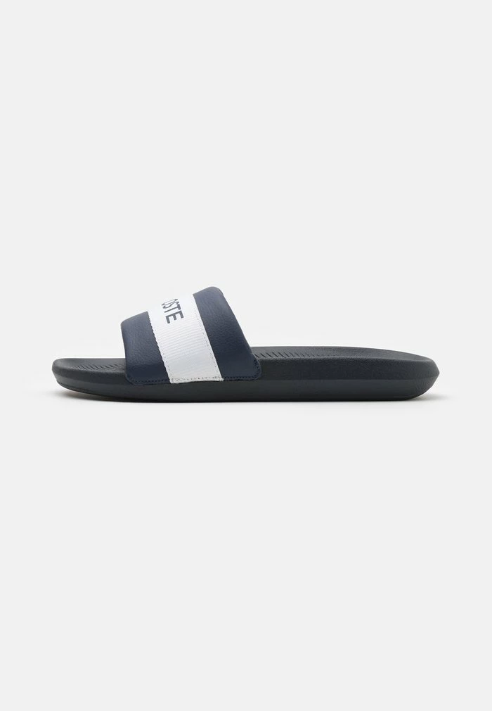 Lacoste CROCO SLIDE - Mules - Navy/white 3 Lacoste CROCO SLIDE - Mules - Navy/white