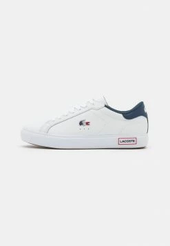 Lacoste POWERCOURT - Trainers - White/navy/red -Lacoste Sales Store 88fc32278ece4770bb7e7a7cd610ffc5
