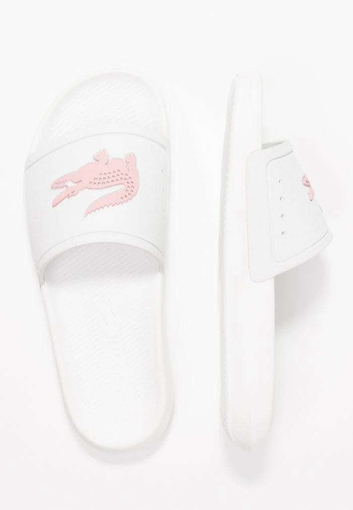 Lacoste CROCO SLIDE - Pool Slides - White 6 Lacoste CROCO SLIDE - Pool Slides - White - Image 4