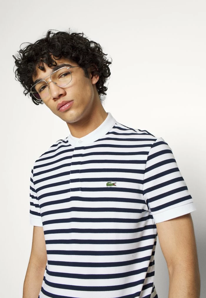 Lacoste Print T-shirt - White/navy Blue 9 Lacoste Print T-shirt - White/navy Blue - Image 7