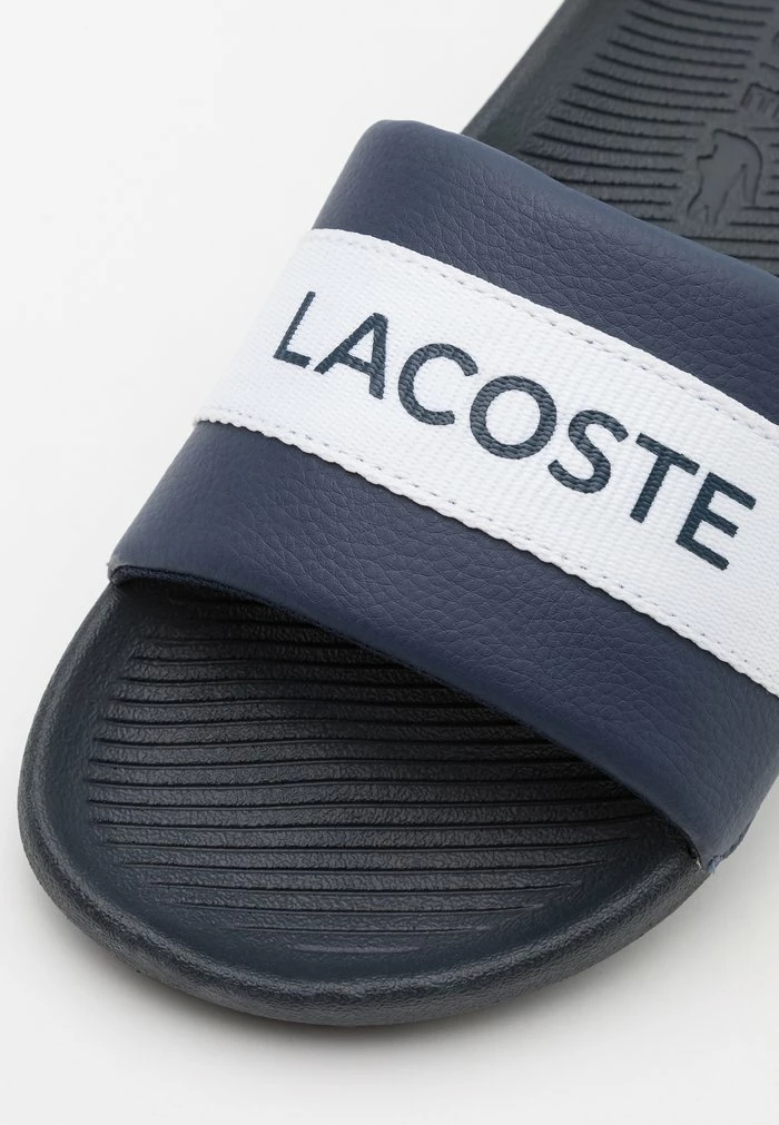 Lacoste CROCO SLIDE - Mules - Navy/white 8 Lacoste CROCO SLIDE - Mules - Navy/white - Image 6