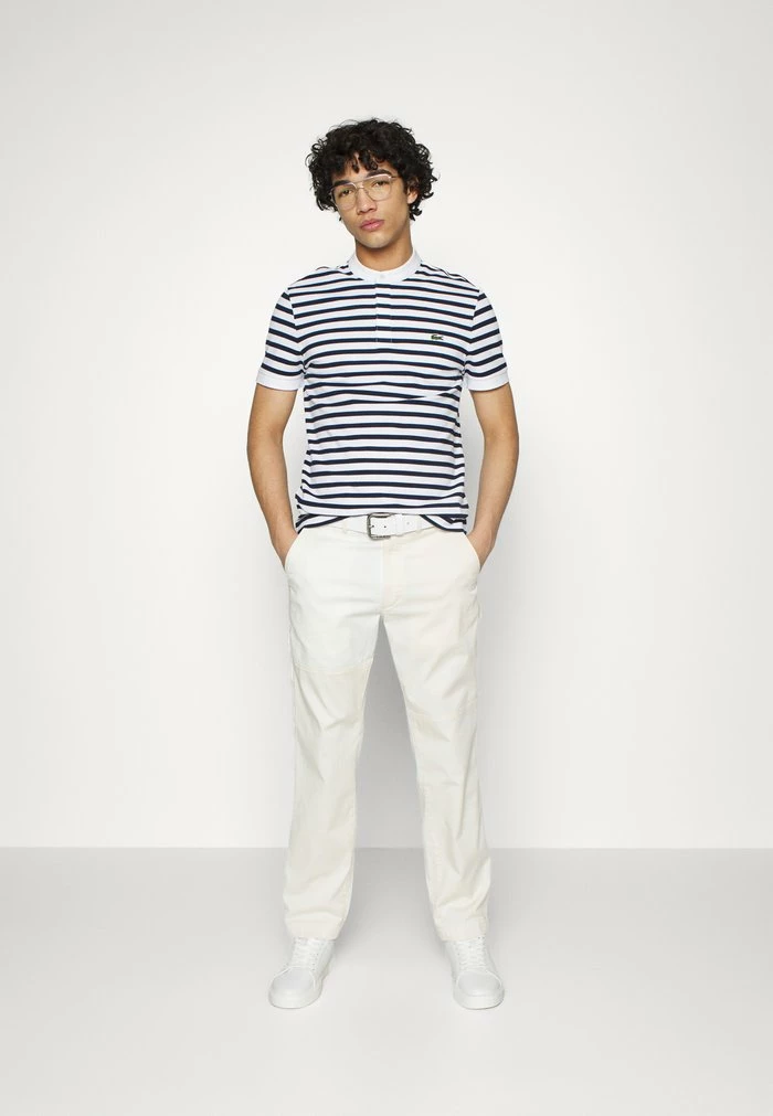 Lacoste Print T-shirt - White/navy Blue 8 Lacoste Print T-shirt - White/navy Blue - Image 6