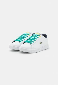 Lacoste CARNABY EVO 222 1 SUJ UNISEX - Trainers - WHITE/GREEN -Lacoste Sales Store 92ad49cfb2ce44928d64db17722d80b2