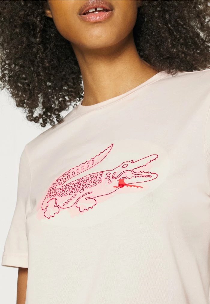 Lacoste Print T-shirt - Flesh 8 Lacoste Print T-shirt - Flesh - Image 6