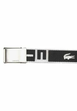 Lacoste STRAP - Belt - Noir/blanc -Lacoste Sales Store a2174d491a9341b7b5fce24bb612f102