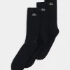 Lacoste 3 PACK - Socks - Black -Lacoste Sales Store a2c0519b53e74b63b4ba0e30111364b7