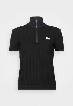 Lacoste EXCLUSIVE - Basic T-shirt - Black -Lacoste Sales Store a46bf7d552834632b30deee84d293571
