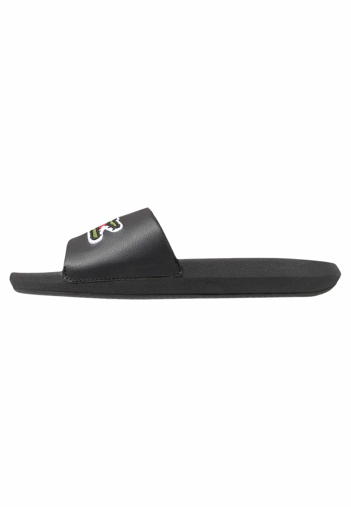 Lacoste CROCO SLIDE - Mules - Black/green 4 Lacoste CROCO SLIDE - Mules - Black/green - Image 2