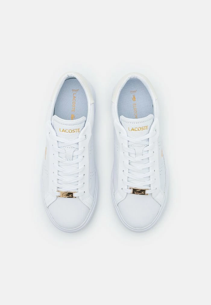 Lacoste POWERCOURT - Trainers - White/gold 8 Lacoste POWERCOURT - Trainers - White/gold - Image 6