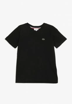 Lacoste BOY V-NECK TEE - Basic T-shirt - Noir