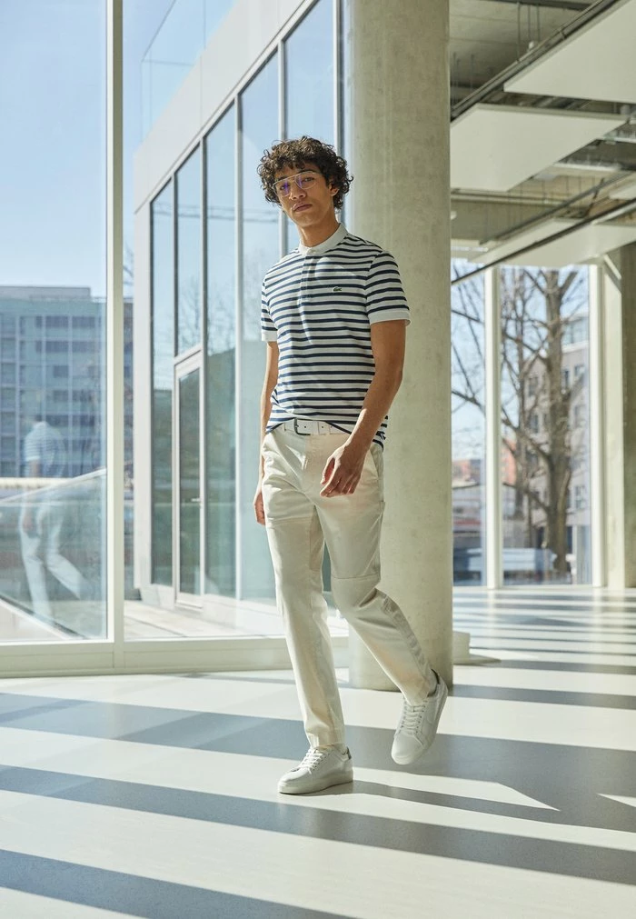 Lacoste Print T-shirt - White/navy Blue 3 Lacoste Print T-shirt - White/navy Blue