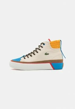 Lacoste GRIPSHOT MILIEU UNISEX - High-top Trainers - Off White/yellow