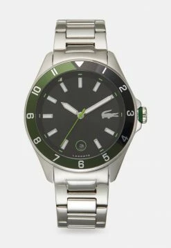 Lacoste TIEBRAKER - Watch - Silver-coloured/green