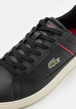 Lacoste EUROPA PRO - Trainers - Black/red -Lacoste Sales Store bd96aad44896418c8565d39d32b5db98