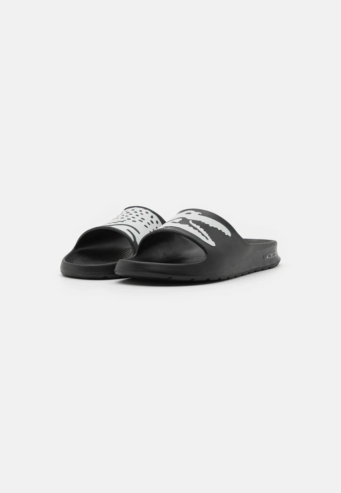 Lacoste CROCO - Pool Slides - Black/white 4 Lacoste CROCO - Pool Slides - Black/white - Image 2