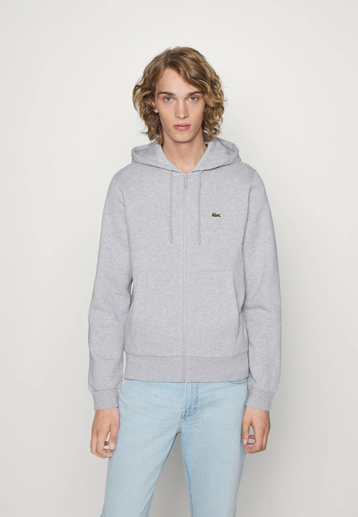 Lacoste Zip-up Sweatshirt - Argent Chine 3 Lacoste Zip-up Sweatshirt - Argent Chine