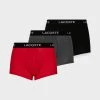 Lacoste 3 PACK - Pants - Black/grey/red