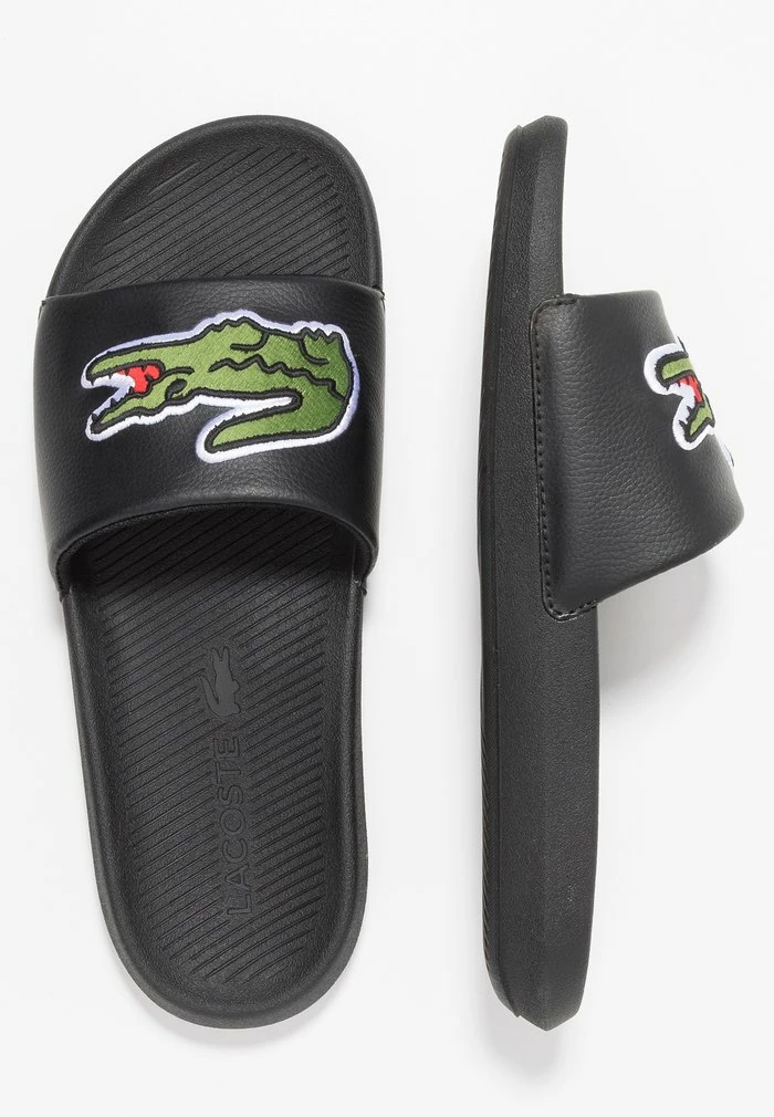Lacoste CROCO SLIDE - Mules - Black/green 7 Lacoste CROCO SLIDE - Mules - Black/green - Image 5