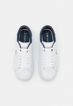Lacoste POWERCOURT - Trainers - White/navy/red -Lacoste Sales Store d3f9eac3971f448a946a729f0ae6baf5