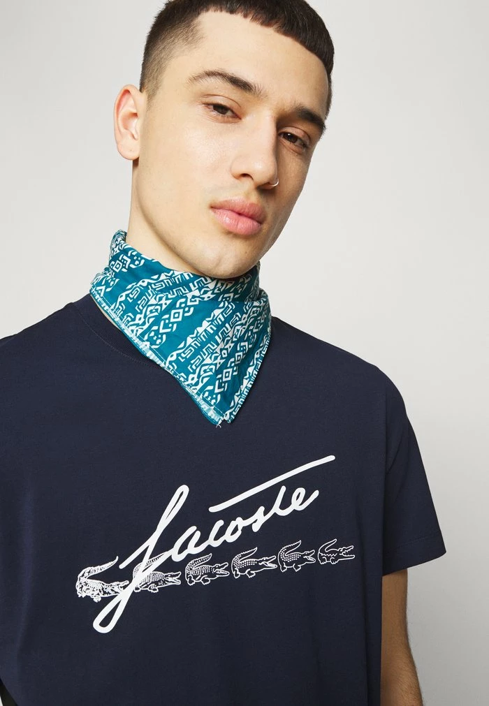 Lacoste Print T-shirt - Navy Blue 9 Lacoste Print T-shirt - Navy Blue - Image 7