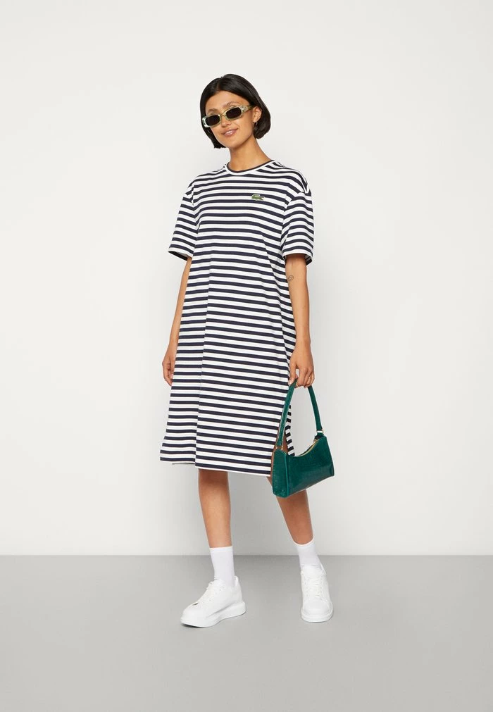Lacoste Jersey Dress - Marine/farine 4 Lacoste Jersey Dress - Marine/farine - Image 2