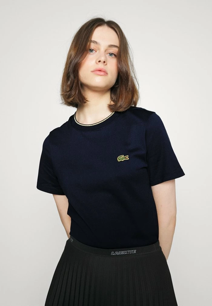 Lacoste Basic T-shirt - Navy Blue 6 Lacoste Basic T-shirt - Navy Blue - Image 4