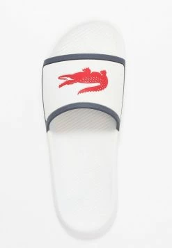 Lacoste CROCO SLIDE - Pool Slides - White/navy/red 9 Lacoste CROCO SLIDE - Pool Slides - White/navy/red -Lacoste Sales Store de132776b07345998b58ecbc4798d707