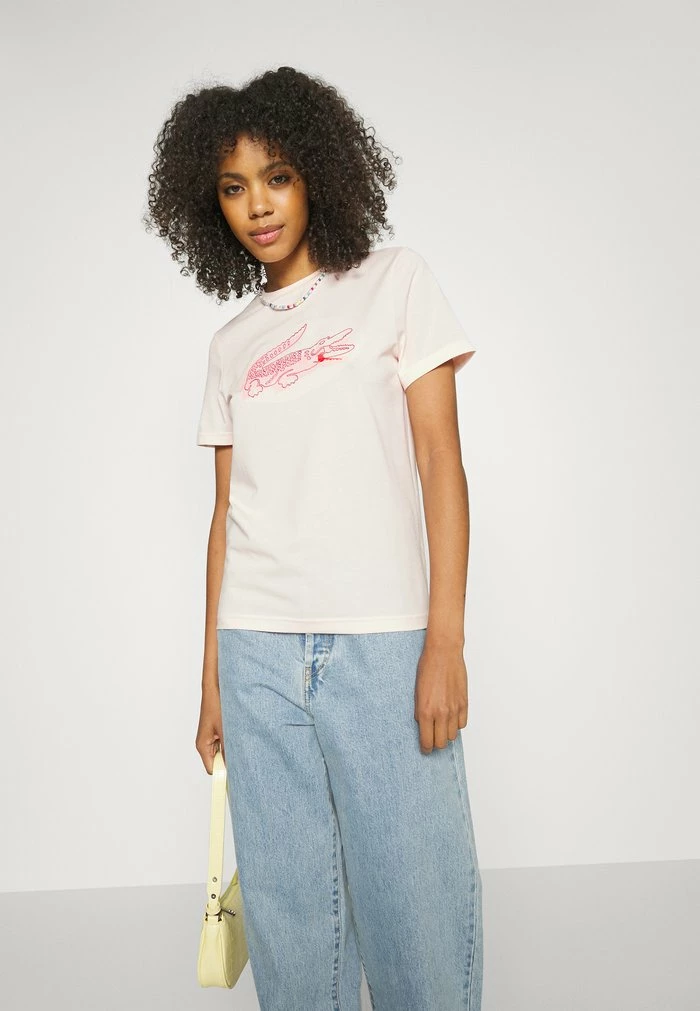 Lacoste Print T-shirt - Flesh 6 Lacoste Print T-shirt - Flesh - Image 4