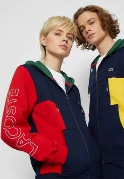 Lacoste UNISEX - Zip-up Sweatshirt - Navy Blue/red/green/broom -Lacoste Sales Store df6f8129bd99488d979e16a16df66e99
