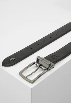 Lacoste REVERSIBLE CURVED STITCHED EDGES - Belt - Black -Lacoste Sales Store e42f7a19e2cb4d1198d89ef112508858