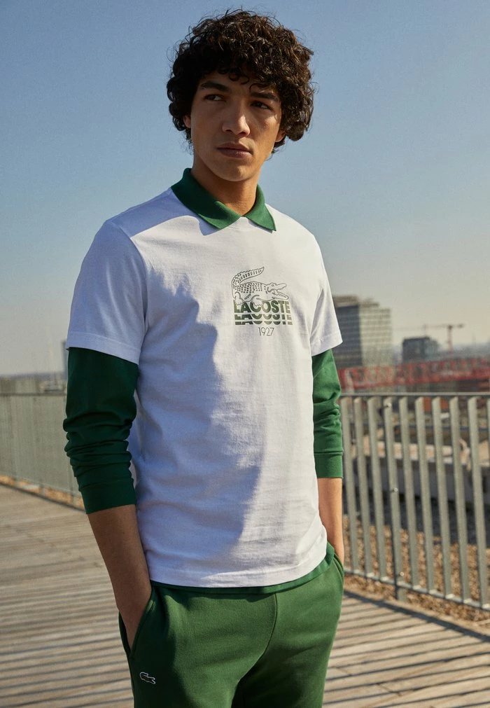 Lacoste Print T-shirt - White 6 Lacoste Print T-shirt - White - Image 4