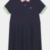 Lacoste Day Dress - Navy Blue/lotus/clover Green/white